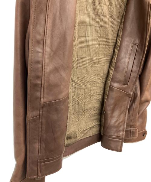 POLO RALPH LAUREN（ポロ・ラルフローレン）POLO RALPH LAUREN (ポロ・ラルフローレン) ラムレザージャケット ブラウン サイズ:Lの古着・服飾アイテム