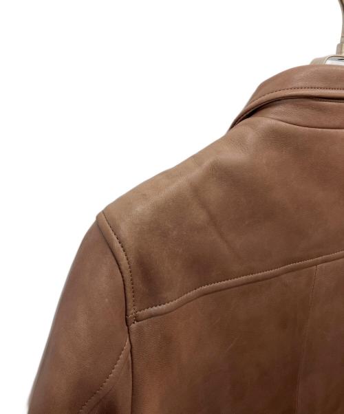 POLO RALPH LAUREN（ポロ・ラルフローレン）POLO RALPH LAUREN (ポロ・ラルフローレン) ラムレザージャケット ブラウン サイズ:Lの古着・服飾アイテム