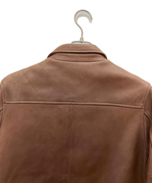 POLO RALPH LAUREN（ポロ・ラルフローレン）POLO RALPH LAUREN (ポロ・ラルフローレン) ラムレザージャケット ブラウン サイズ:Lの古着・服飾アイテム