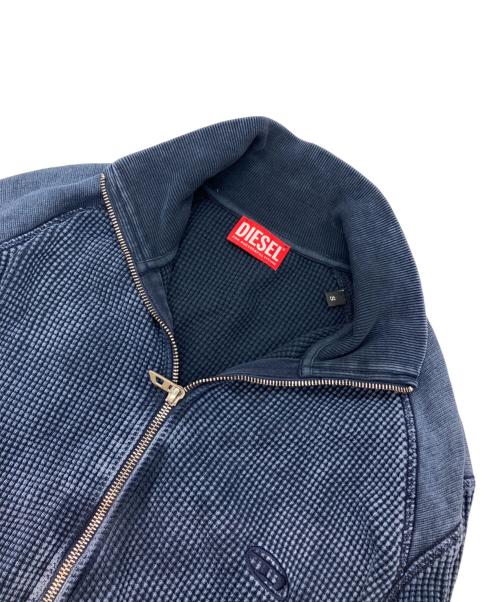 DIESEL（ディーゼル）DIESEL (ディーゼル) S-WAFCOOL-ZIP-LS ジップアップスウェット ブルー サイズ:Sの古着・服飾アイテム