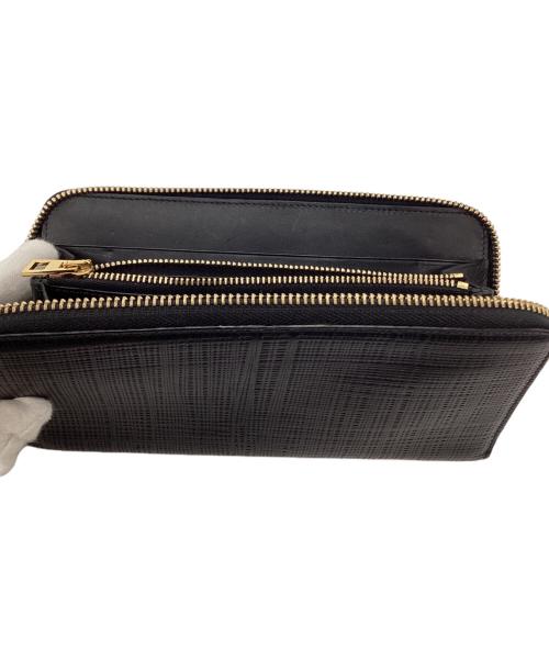 LOEWE（ロエベ）LOEWE (ロエベ) LINEN ZIP AROUND WALLET/アナグラムラウンドウォレット ブラックの古着・服飾アイテム