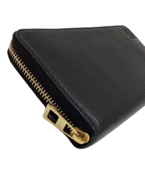 LOEWE（ロエベ）LOEWE (ロエベ) LINEN ZIP AROUND WALLET/アナグラムラウンドウォレット ブラックの古着・服飾アイテム