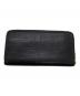 LOEWE (ロエベ) LINEN ZIP AROUND WALLET/アナグラムラウンドウォレット ブラック：20000円