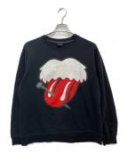 NUMBER (N)INE×ROLLING STONESナンバーナイン×ローリングストーンズ）の古着「02AW リップ&タン スウェット」｜ブラック