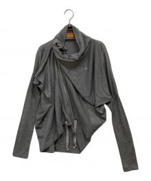 Vivienne Westwood RED LABEL（ヴィヴィアンウエストウッドレッドレーベル）の古着「ジップアップカーディガン」｜グレー
