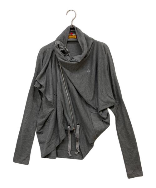 Vivienne Westwood RED LABEL（ヴィヴィアンウエストウッドレッドレーベル）Vivienne Westwood RED LABEL (ヴィヴィアンウエストウッドレッドレーベル) ジップアップカーディガン グレー サイズ:2の古着・服飾アイテム