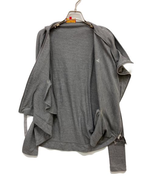 Vivienne Westwood RED LABEL（ヴィヴィアンウエストウッドレッドレーベル）Vivienne Westwood RED LABEL (ヴィヴィアンウエストウッドレッドレーベル) ジップアップカーディガン グレー サイズ:2の古着・服飾アイテム