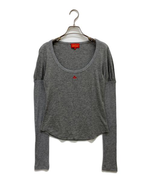 Vivienne Westwood RED LABEL（ヴィヴィアンウエストウッドレッドレーベル）Vivienne Westwood RED LABEL (ヴィヴィアンウエストウッドレッドレーベル) カットソー グレー サイズ:3の古着・服飾アイテム