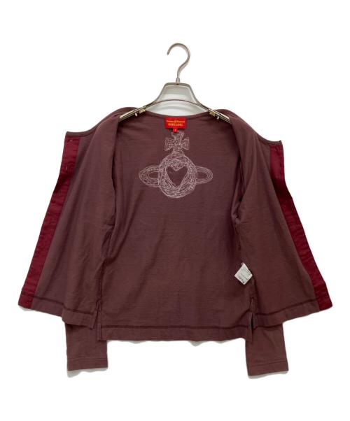 Vivienne Westwood RED LABEL（ヴィヴィアンウエストウッドレッドレーベル）Vivienne Westwood RED LABEL (ヴィヴィアンウエストウッドレッドレーベル) カーディガン エンジ サイズ:3の古着・服飾アイテム