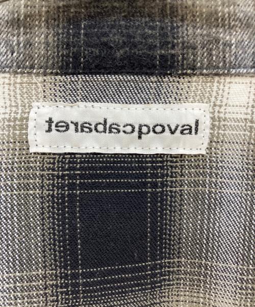 Cabaret Poval（キャバレーポバール）cabaret poval (キャバレーポバール) Ombre Check Drizzler Shirt ブラウン サイズ:Mの古着・服飾アイテム