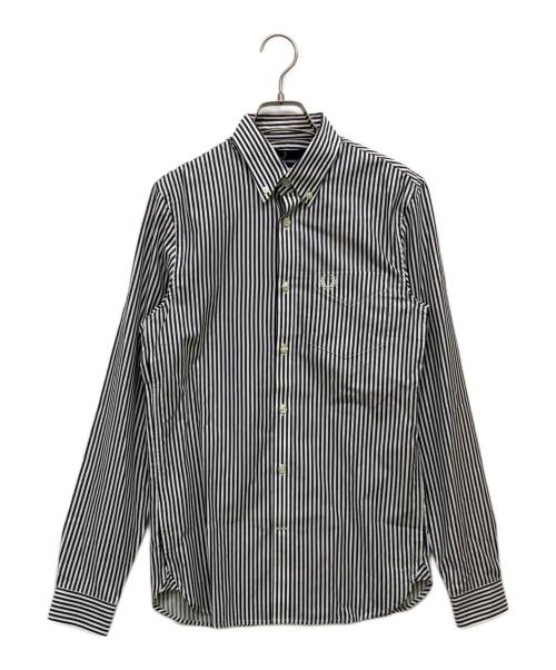 FRED PERRY（フレッドペリー）FRED PERRY (フレッドペリー) ストライプシャツ ネイビー サイズ:XSの古着・服飾アイテム