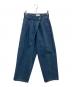 bow.a（ボウ・エー）の古着「DENIM TUCK PANTS」｜ブルー