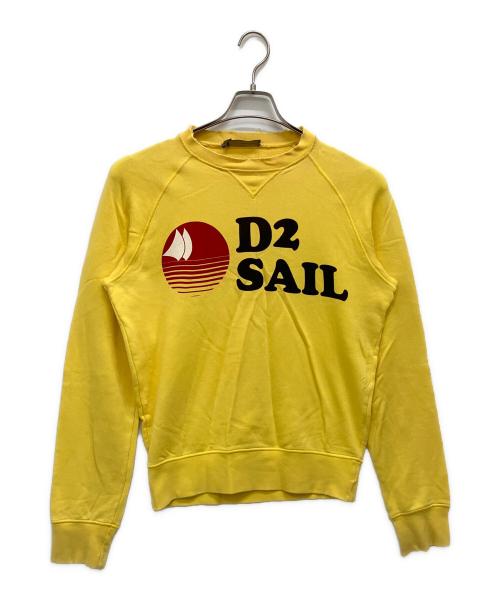 DSQUARED2（ディースクエアード）DSQUARED2 (ディースクエアード) D2 SAIL Sweatshirt イエロー サイズ:Fの古着・服飾アイテム