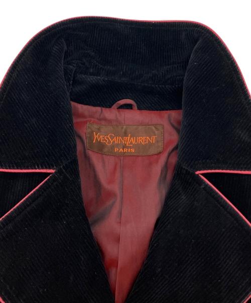 Yves Saint Laurent（イヴサンローラン）Yves Saint Laurent (イヴサンローラン) ベロアコート ブラック サイズ:Fの古着・服飾アイテム