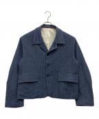 URUウル）の古着「WOOL DENIM / 4 BUTTON JACKET」｜ブルー