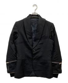 PAUL SMITH（ポールスミス）の古着「ジップデザインテーラードジャケット」｜ブラック