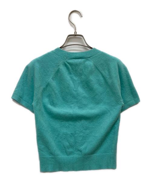patou（パトゥ）patou (パトゥ) コットンブレンド パトゥジャカードニットトップ ブルー サイズ:Mの古着・服飾アイテム