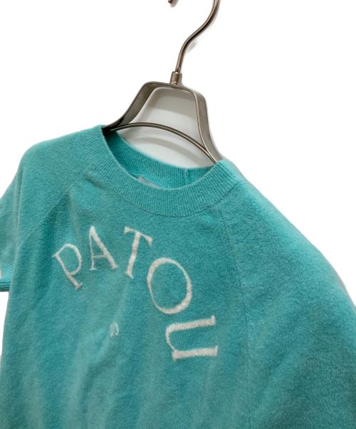 patou（パトゥ）patou (パトゥ) コットンブレンド パトゥジャカードニットトップ ブルー サイズ:Mの古着・服飾アイテム