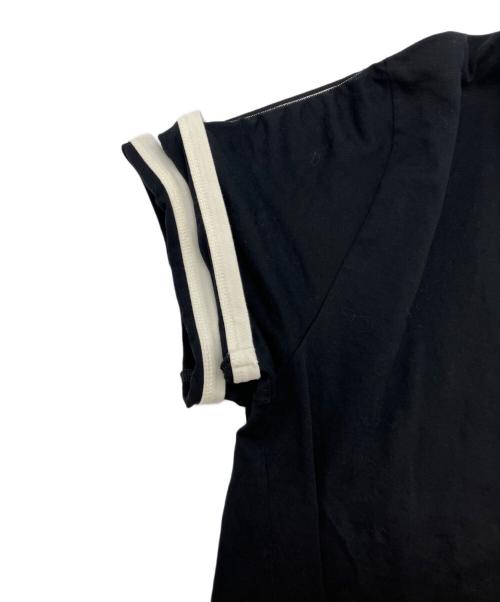 CELINE（セリーヌ）CELINE (セリーヌ) Logo Embroidered Cotton Jersey T-Shirt ホワイト×ブラック サイズ:Lの古着・服飾アイテム
