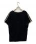 CELINE (セリーヌ) Logo Embroidered Cotton Jersey T-Shirt ホワイト×ブラック サイズ:L：32000円