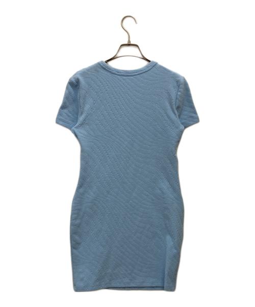 ALEXANDER WANG（アレキサンダー・ワン）ALEXANDER WANG (アレキサンダー・ワン) ロゴジャカード ミニワンピース ブルー サイズ:Mの古着・服飾アイテム