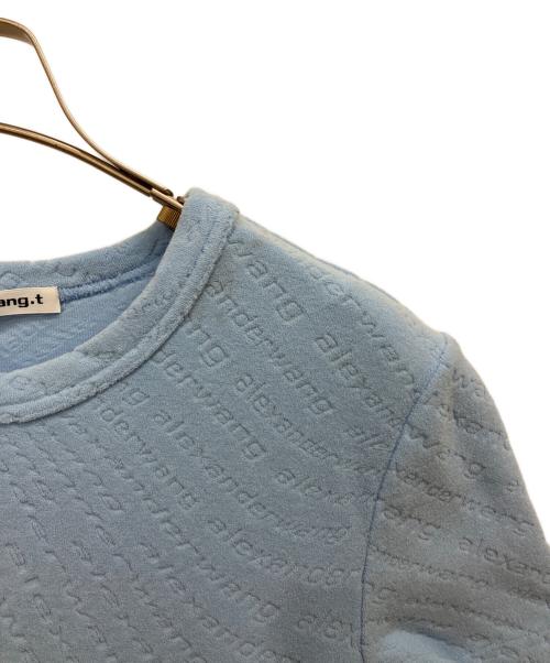 ALEXANDER WANG（アレキサンダー・ワン）ALEXANDER WANG (アレキサンダー・ワン) ロゴジャカード ミニワンピース ブルー サイズ:Mの古着・服飾アイテム