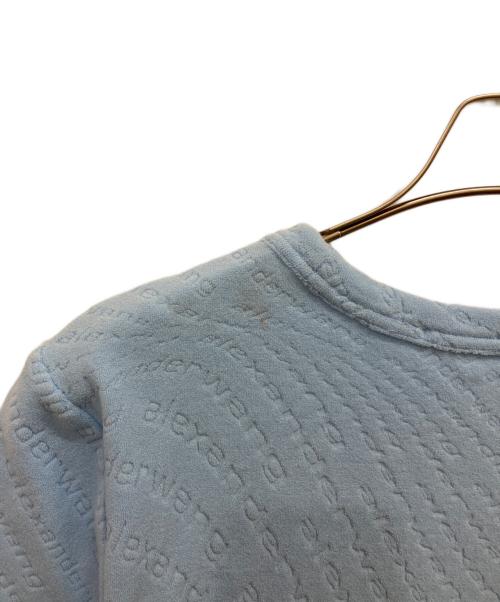ALEXANDER WANG（アレキサンダー・ワン）ALEXANDER WANG (アレキサンダー・ワン) ロゴジャカード ミニワンピース ブルー サイズ:Mの古着・服飾アイテム