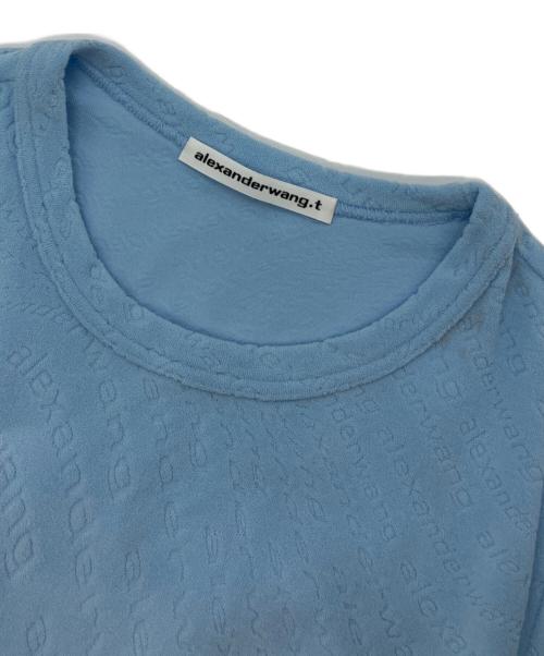 ALEXANDER WANG（アレキサンダー・ワン）ALEXANDER WANG (アレキサンダー・ワン) ロゴジャカード ミニワンピース ブルー サイズ:Mの古着・服飾アイテム