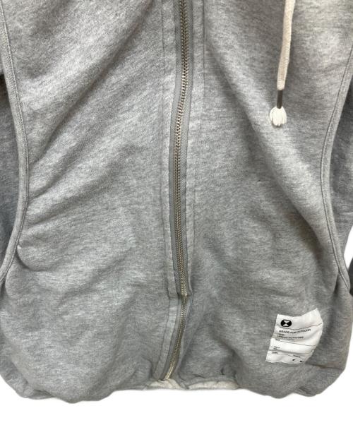 FINAL HOME（ファイナルホーム）FINAL HOME (ファイナルホーム) 変形ジップパーカー グレー サイズ:Mの古着・服飾アイテム
