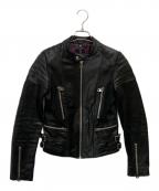 G-STAR RAWジースターロゥ）の古着「BIKER SOLID LEATHER SLIM JKT」｜ブラック