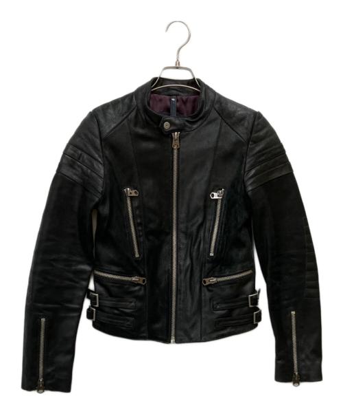 G-STAR RAW（ジースターロゥ）G-STAR RAW (ジースターロゥ) BIKER SOLID LEATHER SLIM JKT ブラック サイズ:XSの古着・服飾アイテム