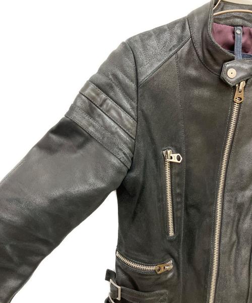G-STAR RAW（ジースターロゥ）G-STAR RAW (ジースターロゥ) BIKER SOLID LEATHER SLIM JKT ブラック サイズ:XSの古着・服飾アイテム