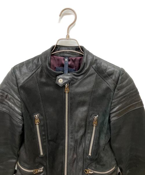 G-STAR RAW（ジースターロゥ）G-STAR RAW (ジースターロゥ) BIKER SOLID LEATHER SLIM JKT ブラック サイズ:XSの古着・服飾アイテム