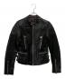 G-STAR RAW（ジースターロゥ）の古着「BIKER SOLID LEATHER SLIM JKT」｜ブラック