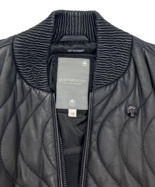G-STAR RAW（ジースターロゥ）G-STAR RAW (ジースターロゥ) レザーブルゾン ブラック サイズ:XSの古着・服飾アイテム