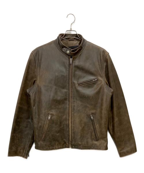 Liugoo Leathers（リューグーレザーズ）LIUGOO LEATHERS (リューグーレザーズ) レザージャケット ブラウン サイズ:3Lの古着・服飾アイテム
