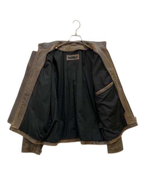 Liugoo Leathers（リューグーレザーズ）LIUGOO LEATHERS (リューグーレザーズ) レザージャケット ブラウン サイズ:3Lの古着・服飾アイテム