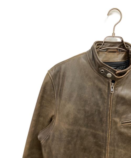 Liugoo Leathers（リューグーレザーズ）LIUGOO LEATHERS (リューグーレザーズ) レザージャケット ブラウン サイズ:3Lの古着・服飾アイテム