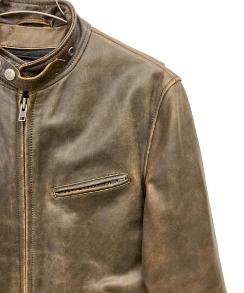 Liugoo Leathers（リューグーレザーズ）LIUGOO LEATHERS (リューグーレザーズ) レザージャケット ブラウン サイズ:3Lの古着・服飾アイテム