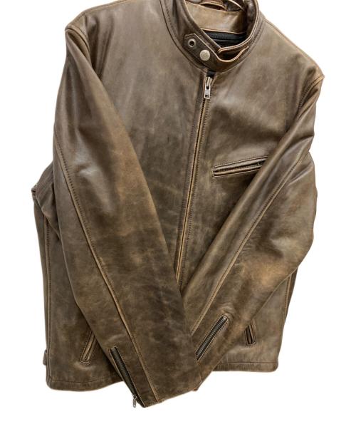 Liugoo Leathers（リューグーレザーズ）LIUGOO LEATHERS (リューグーレザーズ) レザージャケット ブラウン サイズ:3Lの古着・服飾アイテム