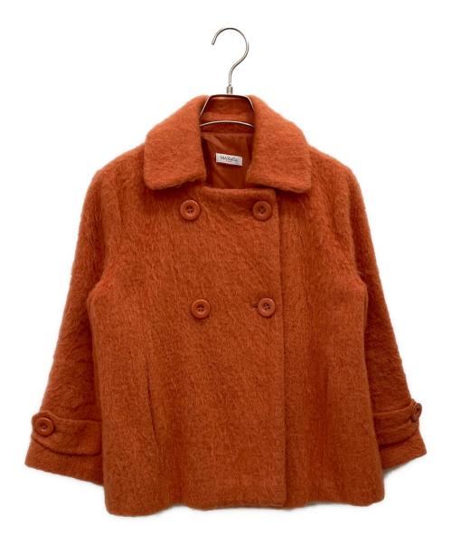 MAX&Co.（マックスアンドコー）MAX&Co. (マックスアンドコー) モヘアミックスショートコート オレンジ サイズ:36の古着・服飾アイテム