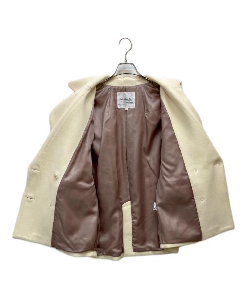 Mystrada（マイストラーダ）Mystrada (マイストラーダ) ウール ダブルブレスト コート ホワイト サイズ:SIZE 36の古着・服飾アイテム