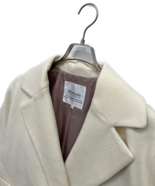 Mystrada（マイストラーダ）Mystrada (マイストラーダ) ウール ダブルブレスト コート ホワイト サイズ:SIZE 36の古着・服飾アイテム