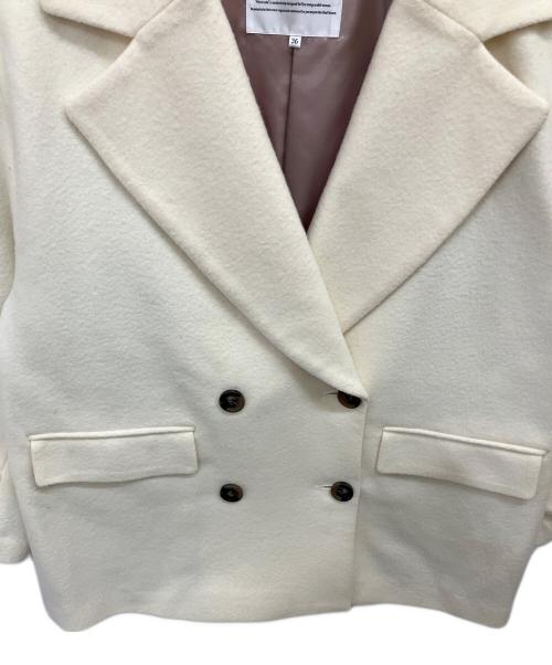 Mystrada（マイストラーダ）Mystrada (マイストラーダ) ウール ダブルブレスト コート ホワイト サイズ:SIZE 36の古着・服飾アイテム