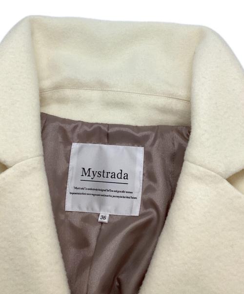 Mystrada（マイストラーダ）Mystrada (マイストラーダ) ウール ダブルブレスト コート ホワイト サイズ:SIZE 36の古着・服飾アイテム