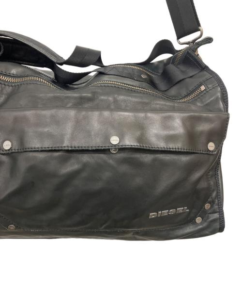 DIESEL（ディーゼル）DIESEL (ディーゼル) レザーボストンバッグ ブラックの古着・服飾アイテム