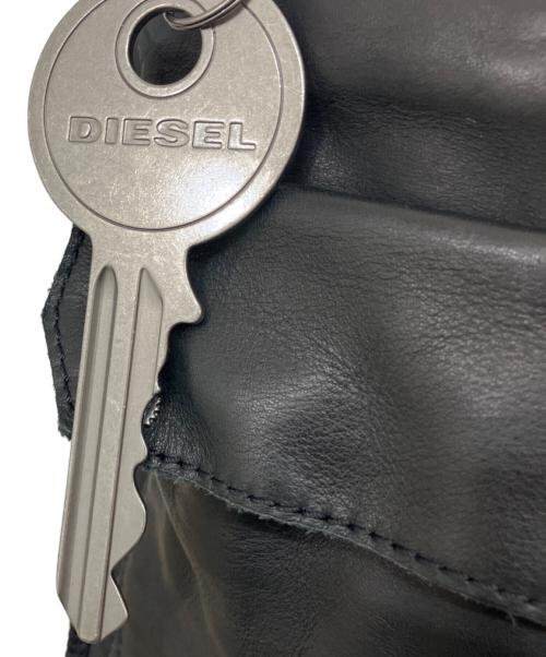 DIESEL（ディーゼル）DIESEL (ディーゼル) レザーボストンバッグ ブラックの古着・服飾アイテム