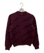 BALENCIAGAバレンシアガ）の古着「ALL OVER LOGO CREWNECK」｜パープル