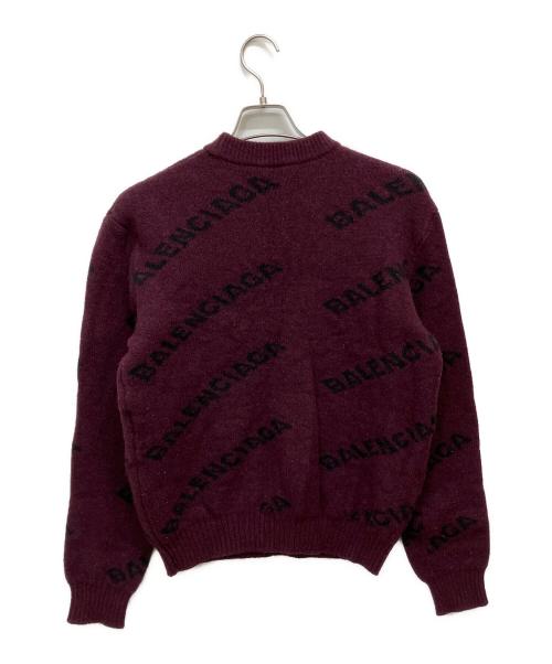 BALENCIAGA（バレンシアガ）BALENCIAGA (バレンシアガ) ALL OVER LOGO CREWNECK パープル サイズ:Sの古着・服飾アイテム