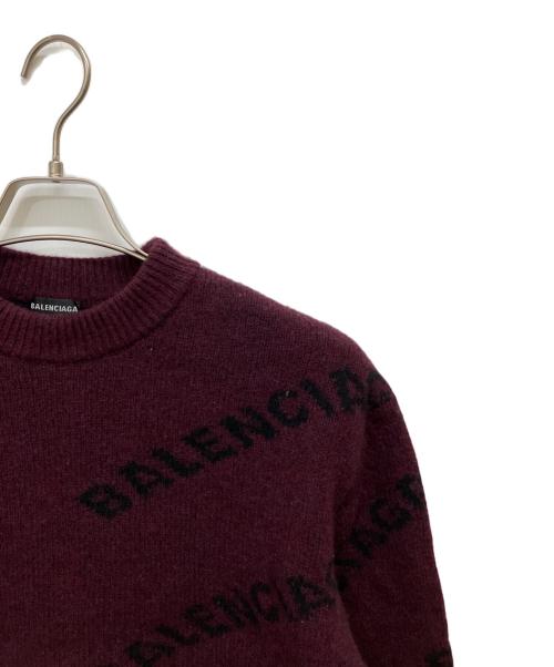 BALENCIAGA（バレンシアガ）BALENCIAGA (バレンシアガ) ALL OVER LOGO CREWNECK パープル サイズ:Sの古着・服飾アイテム